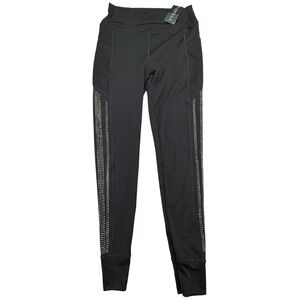 LYDAA Leggings Women's Size Small/Medium NWT Black Rhinestones Activewear